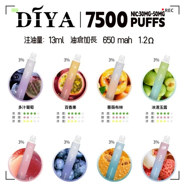 DIYA拋棄式  7500口電子煙  d